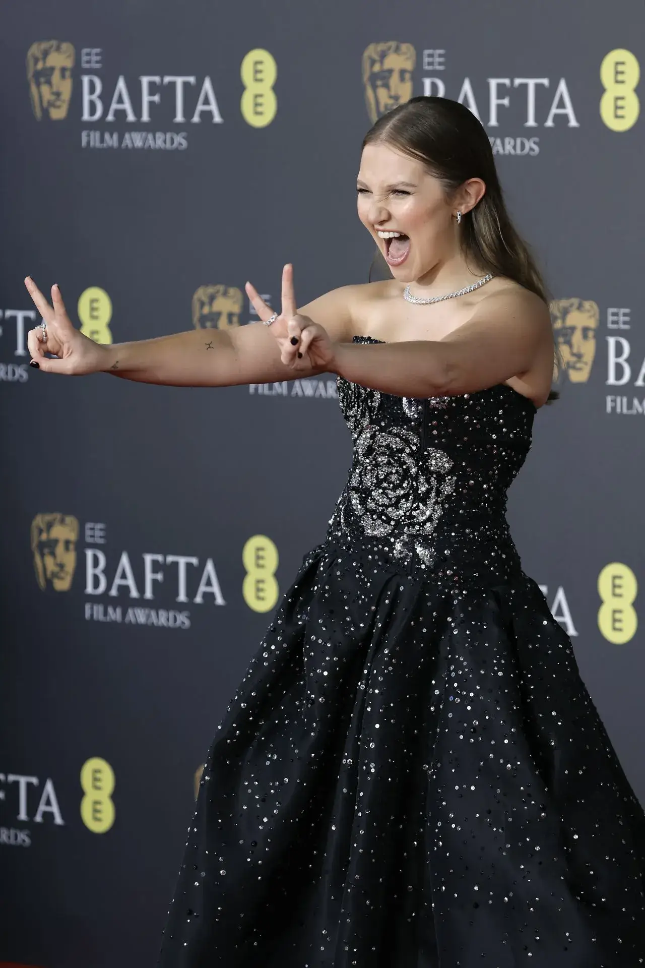 MIA MCKENNA BRUCE IMAGES AT 2024 EE BAFTA FILM AWARDS IN LONDON